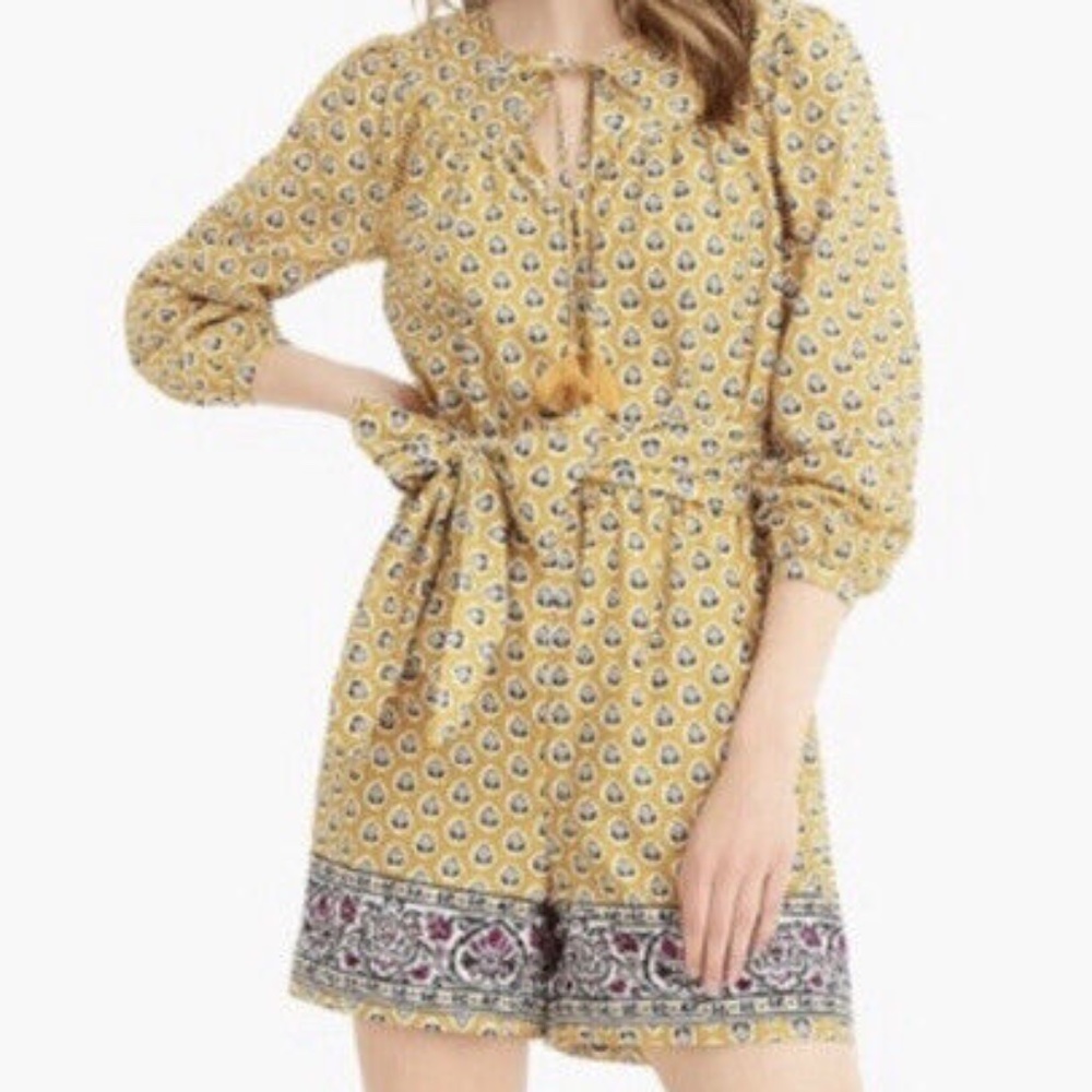 J.Crew Point Sur Paisley Romper